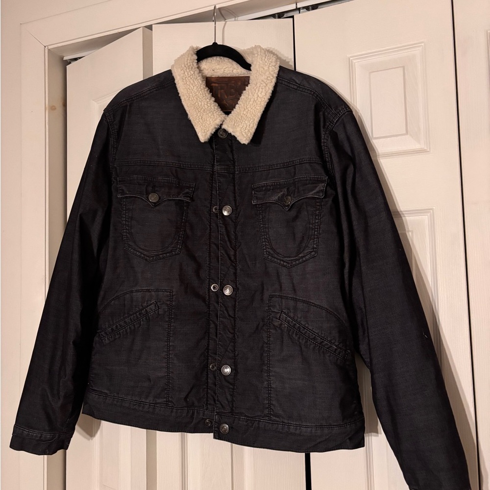 True Religion denim with fur jacket